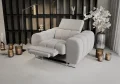 Aspen Relax Sessel – Sessel mit Relaxfunktion, elegant fürs Wohnzimmer, Stoff Aragon 80 - Hellgrau