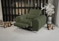 Aspen Relax Sessel – Sessel mit Relaxfunktion, elegant fürs Wohnzimmer, Stoff Aragon 39 - Dunkelgrün