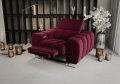 Aspen Relax Sessel – Sessel mit Relaxfunktion, elegant fürs Wohnzimmer, Stoff Terra 58 - Weinrot