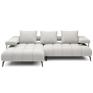 MAGNETIC S Ecksofa mit  elektrischer Sitztiefenverstellung – modernes Design & Komfort, Stoff Anthology 01 - Creme