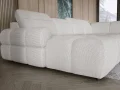 MATEO XL – Ecksofa mit Schlaffunktion und Relax, Aufbewahrungsbox, verstellbare Kopfstützen, Stoff Artico - Nata, Creme