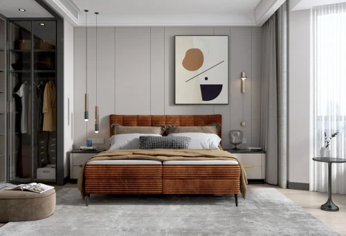 Polsterbett Martina mit Matratze und Bettkasten – moderner Schlafkomfort - 180x200 cm