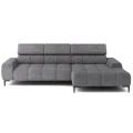 Ecksofa PLAZA MINI mit Relaxfunktion Elektrisch verstellbarer Sitz Sofa - Dunkelgrau (Cloud 97).png