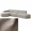 Ecksofa PARMA L – Modernes, komfortables Sofa mit freistehender Rückseite - BOUCLÉ (Loop 3)