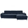 Ecksofa LUGANO mit Schlaffunktion, Bettkasten und verstellbaren Kopfstützen – Stoff Eden 16, Dunkelblau.png