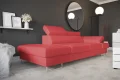 Ledersofa GALAXY II CHAISELONGUE Leder Couch verstellbare Kopfstützen 235 cm - Rot
