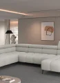 Ecksofa MAVEL XL Elegant mit elektrischer Sitztiefenverstellung und Kopfstützen