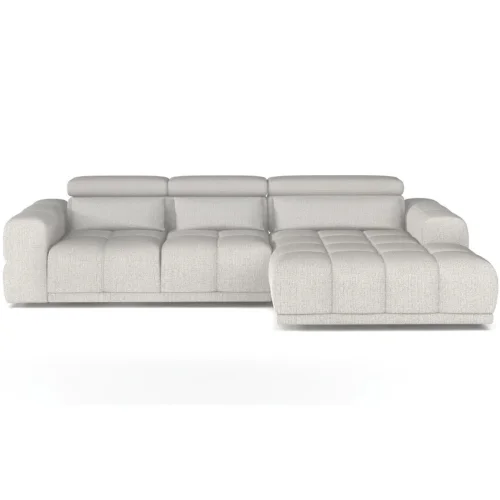 Ecksofa Panama S mit elektrischer Sitztiefenverstellung und verstellbaren Kopfstützen - Stoff Kansas 11, Silver Grau.png