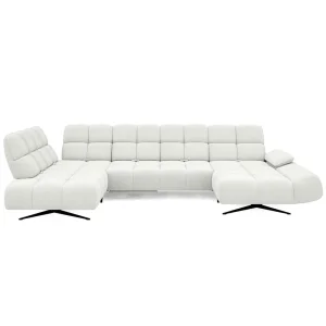 Design Ecksofa PRADO XL | U-Form Sofa mit elektrischer Relaxfunktion & Sitztiefenverstellung