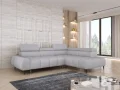 Ecksofa SANTO L – Modernes Design mit elektrischer Sitztiefenverstellung, verstellbaren Kopfstützen und Relax-Funktion