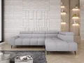 Ecksofa SANTO L – Modernes Design mit elektrischer Sitztiefenverstellung, verstellbaren Kopfstützen und Relax-Funktion