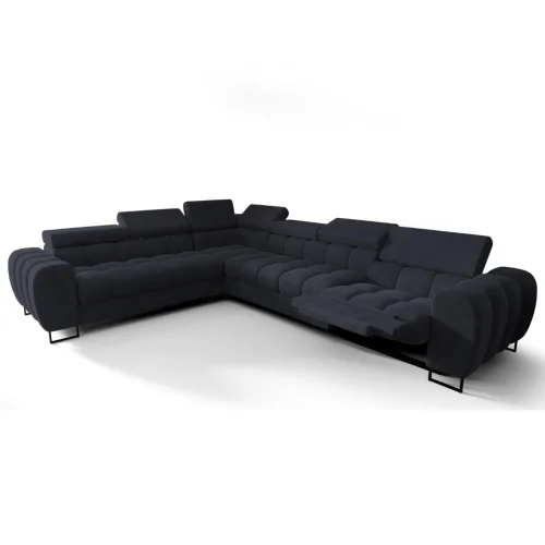 Ecksofa Aspen Max Relax 330×260 cm mit Schlaffunktion & Relax, Terra Stoff - verstellbare Kopfstützen - Liegefläche 117x190 cm, Dunkelgrau (Terra 96).png