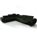 Ecksofa Aspen Max Relax 330×260 cm mit Schlaffunktion & Relax, verstellbare Kopfstützen, Liegefläche 117x190 cm, Flaschengrün (Gemma 39).png