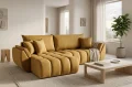 Ecksofa Oti mit Schalffunktion und Bettkasten - Stoff Monolith 48