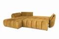 Ecksofa Oti mit Schalffunktion und Bettkasten - Stoff Monolith 48