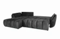 Ecksofa OTI mit Schlaffunktion und Bettkasten - Monolith 95