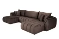 Ecksofa OTI U mit Schlaffunktion und Bettkasten - Monolith 15, Braun
