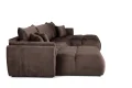 Ecksofa OTI U mit Schlaffunktion und Bettkasten - Monolith 15, Braun