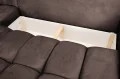 Ecksofa OTI U mit Schlaffunktion und Bettkasten - Monolith 15, Braun