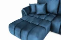 Ecksofa OTI U mit Schlaffunktion und Bettkasten - Monolith 77, Dunkelblau