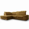 Ecksofa Royal I mit Schlaffunktion und verstellbaren Kopfstützen im exklusiven Samt - Terra 48, Senf.jpg
