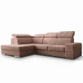 Ecksofa Royal I mit Schlaffunktion und verstellbaren Kopfstützen im exklusiven Samt - Terra 61, Rosa.jpg