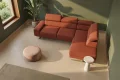 Milano I Modern Ecksofa mit verstellbaren Kopfstützen