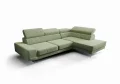 Milano I Ecksofa 270x180 cm – Modernes Ecksofa mit verstellbaren Kopfstützen, Terra 33 - Grün