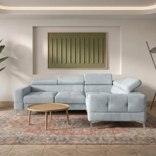 Ecksofa Toscania 250x180 cm mit Schlaffunktion und verstellbaren Kopfstützen auf hohen Beinen im Samt Terra 80 - Hellgrau.jpg