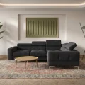 Ecksofa Toscania 250x180 cm mit Schlaffunktion und verstellbaren Kopfstützen auf hohen Beinen im Samt Terra 96 - Dunkelgrau.jpg
