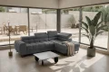 Ecksofa 260x170 cm Aspen Mini mit Schlaffunktion, verstellbare Kopfstützen und Bettkasten - Rechts