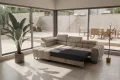 Ecksofa 260x170 cm Aspen Mini mit Schlaffunktion, verstellbare Kopfstützen und Bettkasten