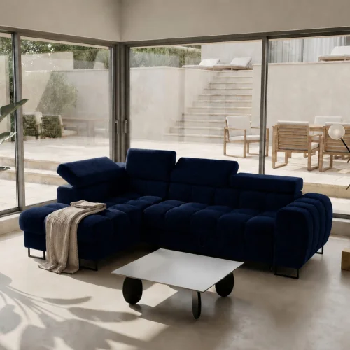 Ecksofa 260x170 cm Aspen Mini mit Schlaffunktion, verstellbare Kopfstützen und Bettkasten - Liegefläche 117x190 cm, Dunkelblau (Terra 79).jpg