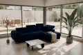 Ecksofa 260x170 cm Aspen Mini mit Schlaffunktion, verstellbare Kopfstützen und Bettkasten - Liegefläche 117x190 cm - Rechts