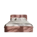 Polsterbett Venezia mit Bettkasten und abgerundetem Kopfteil im Samt Magic Velvet - Rosa