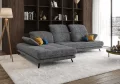 Ecksofa Verde mit verstellbarer Sitztiefe und Kopfteilen im Stoff Terra - LINKS