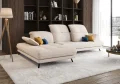 Ecksofa Verde mit verstellbarer Sitztiefe und Kopfteilen im Stoff Aragon - Links