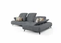 Ecksofa Bergamo Stoff Terra 92, Dunkelgrau