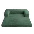 Sofa Edi mit Schlaffunktion 200x200 cm, mit modernem Metallrahmen