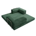 Sofa Edi mit Schlaffunktion 200x200 cm, mit modernem Metallrahmen