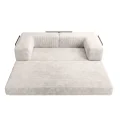 Sofa Edi mit Schlaffunktion 200x200 cm, mit modernem Metallrahmen