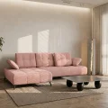 Ecksofa Dante 280x180 cm mit verstellbarer Sitztiefe, moderne Metallbeine – haustierfreundlicher Terra 61, Altrosa - LINKS.jpg