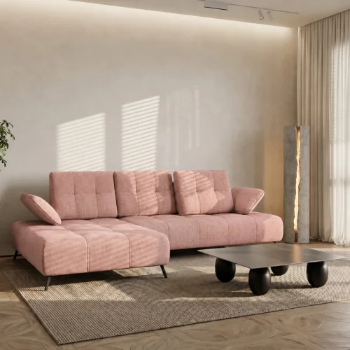 Ecksofa Dante 280x180 cm mit verstellbarer Sitztiefe, moderne Metallbeine – haustierfreundlicher Terra 61, Altrosa - LINKS.jpg