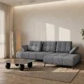 Ecksofa Dante 280x180 cm mit verstellbarer Sitztiefe, moderne Metallbeine – haustierfreundlicher Terra 92, Dunkelgrau - Rechts.jpg