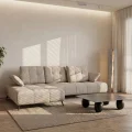 Ecksofa 280x180 cm mit verstellbarer Sitztiefe, moderne Metallbeine - hydrophober Aragon 03, Creme Beige - Links.jpg