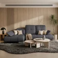 _Ecksofa Bergamo Echtleder 280x180 cm mit verstellbarer Sitztiefe, verstellbare Kopfstützen moderne Metallbeine - luxuriöses Madras - K23 Dunkelgrau  - Links.jpg