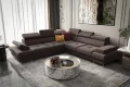 Ecksofa Galaxy MAX 280×280 cm mit Schlaffunktion Terra 26 rechts