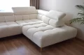 Ecksofa PLAZA L Boucle mit elektrische Sitzverstellung