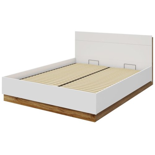 Bett DENTRO Mit Funktioneller Ablage Im Kopfteil, Mit Rahmen, Bettkasten Und Beleuchtung