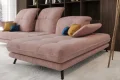 Ecksofa mit verstellbarer Sitztiefe und Kopfteile